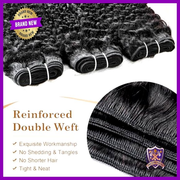 Raw Curly Human Hair Extensions 3Pcs 18 20 22 Inch Spiral Ends main image 5